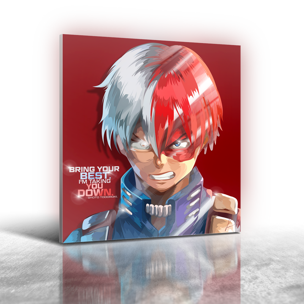 Anime My Hero Academia - Shoto Todoroki Frameless Art Painting (30x30cm)