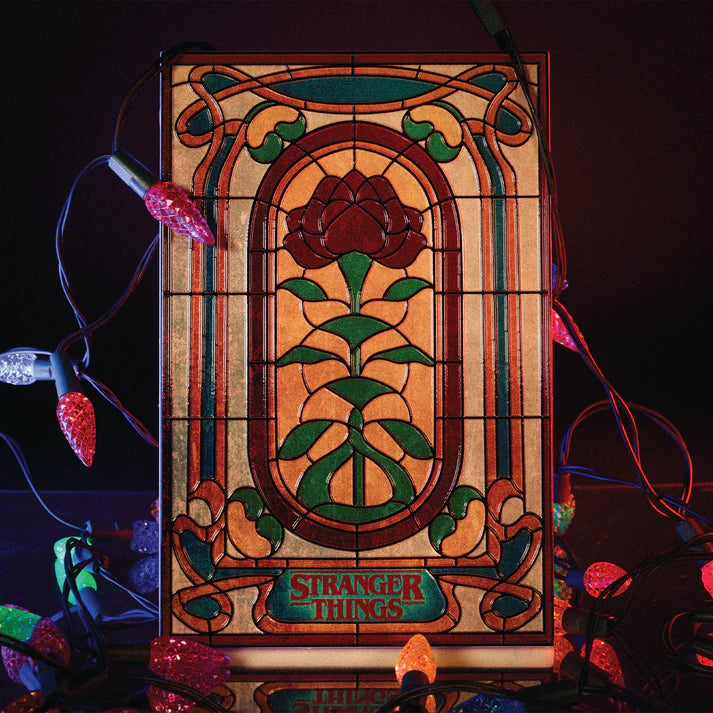 Official Stranger Things Creel House Stained Glass Window Resin Plaque