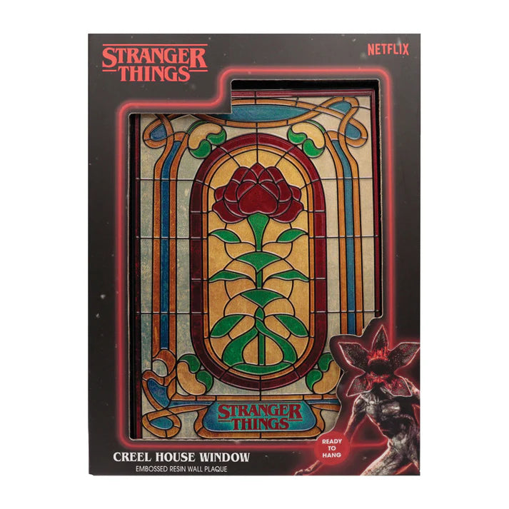 Official Stranger Things Creel House Stained Glass Window Resin Plaque