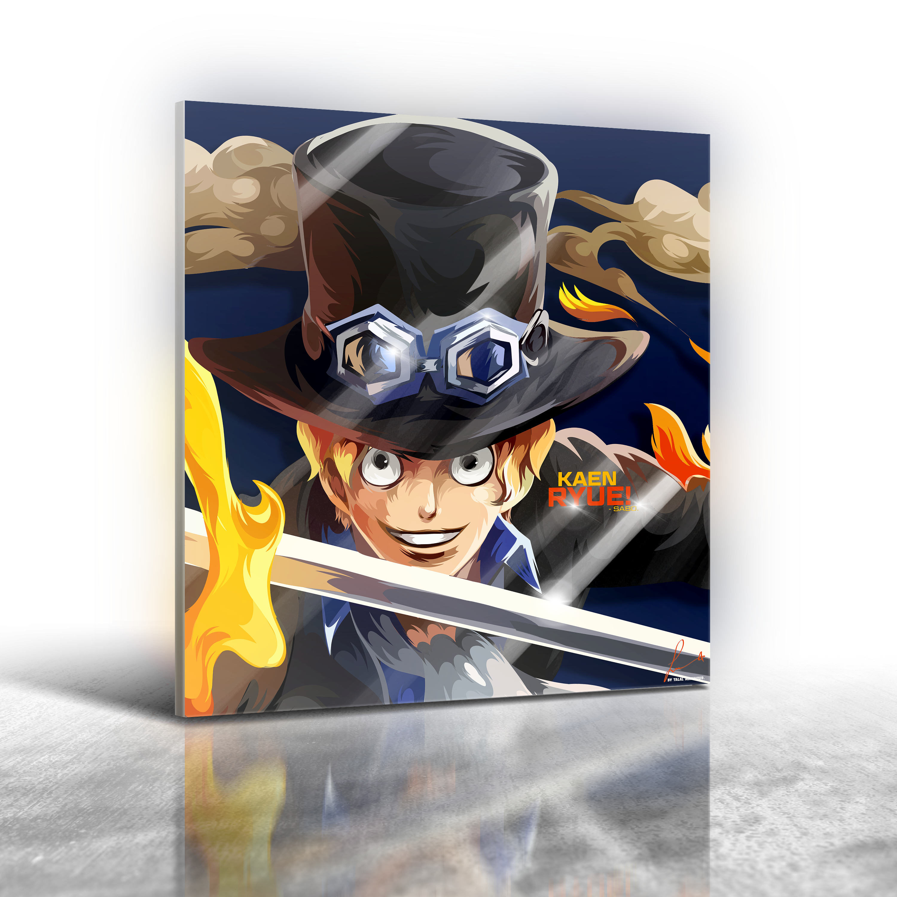 Anime One Piece - Sabo Frameless Art Painting (30x30cm)