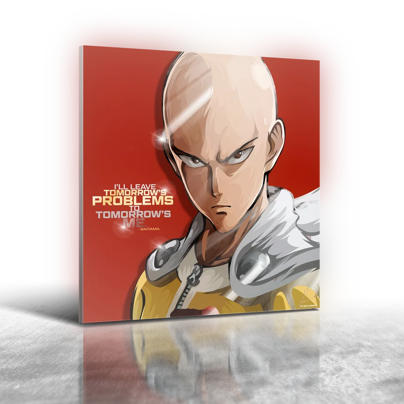 One Punch Man - Saitama Frameless Art Painting (30x30cm)