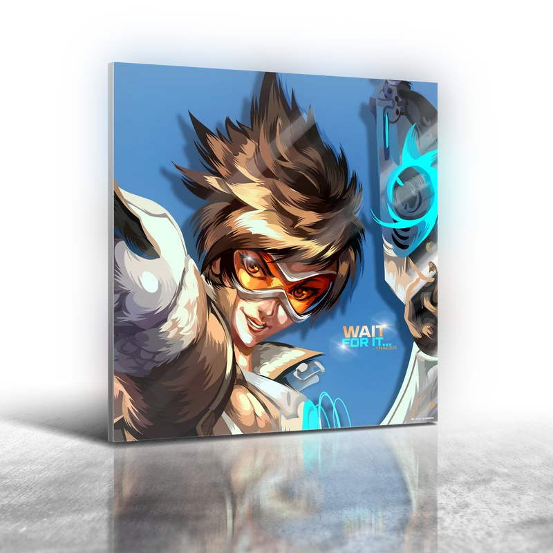 Overwatch - Tracer Frameless Art Painting (30x30cm)