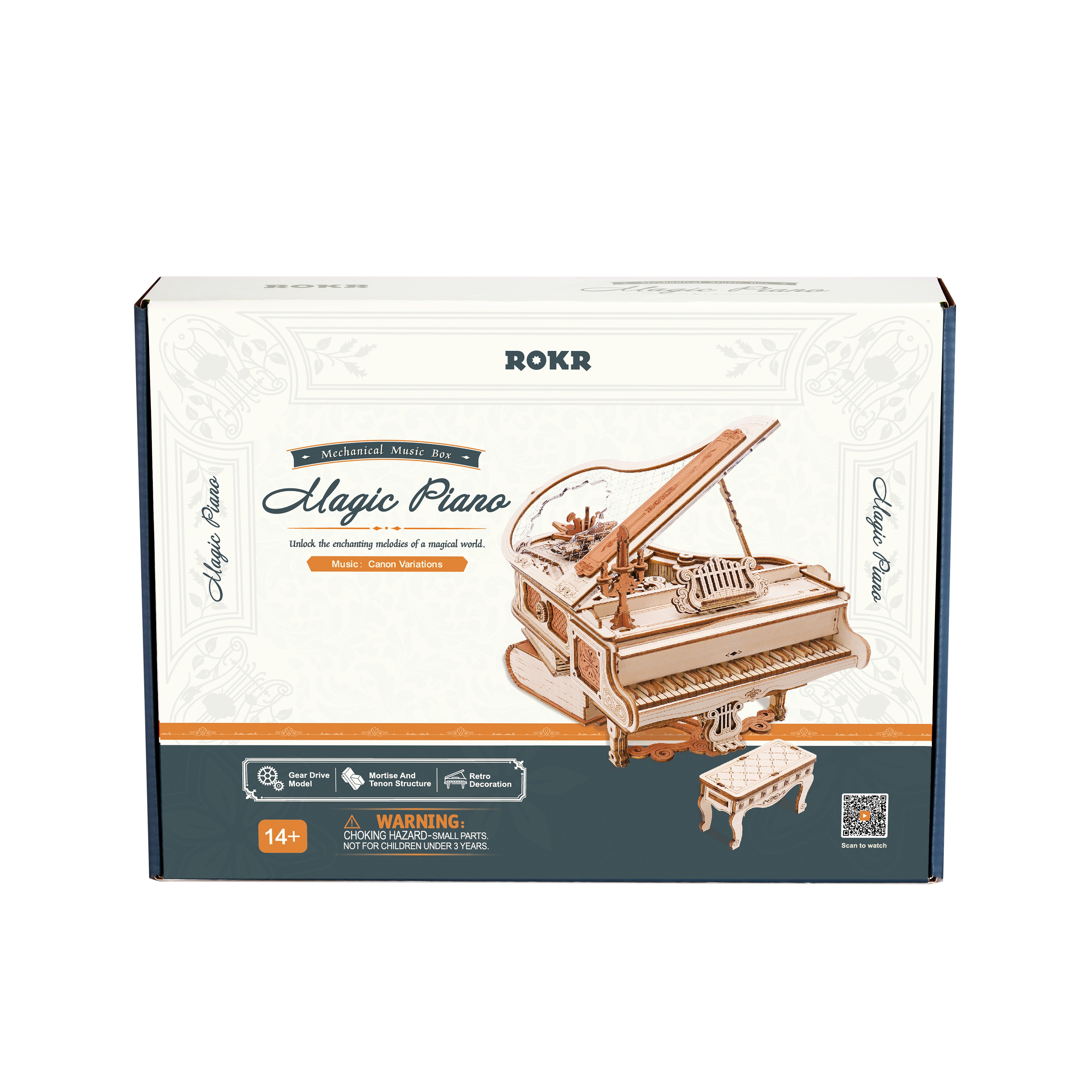 Magic Piano Mechanial Music Box 3D Wooden Puzzle