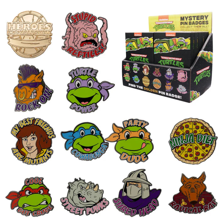 Official Teenage Mutant Ninja Turtles Mystery Pin Badge CDU Containing Blind Box (1pcs)