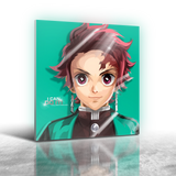 Anime Demon Slayer - Tanjiro Kamado Ver 2 Frameless Art Painting (30x30cm)
