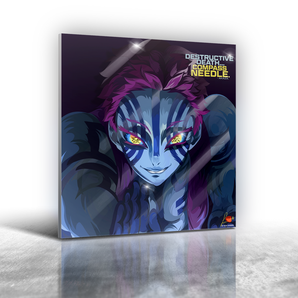 Anime Demon Slayer - Akaza Frameless Art Painting (30*30 cm)