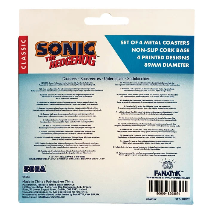 Official Sonic The Hedgehog – Set of 4 Location Coasters