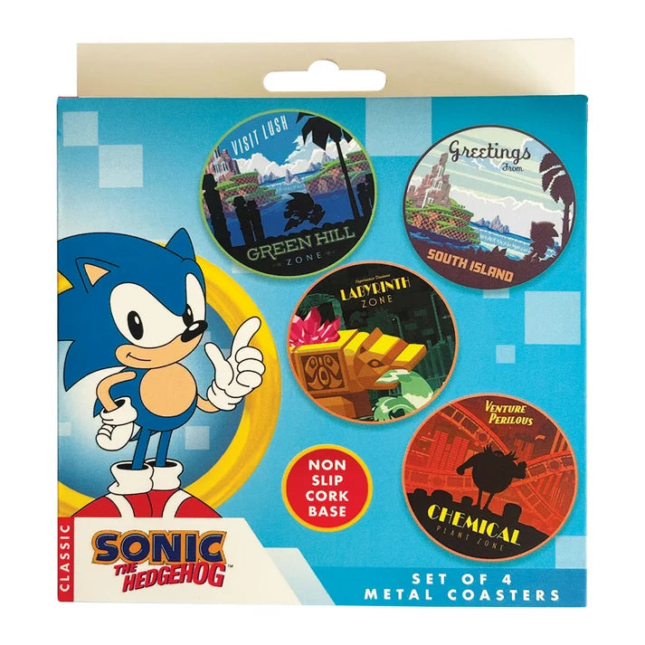 Official Sonic The Hedgehog – Set of 4 Location Coasters