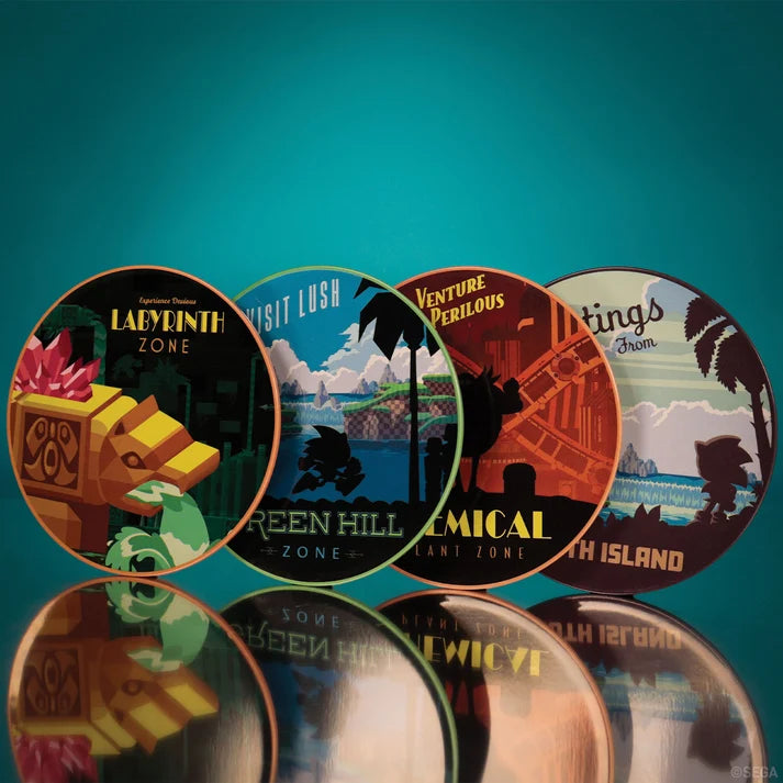 Official Sonic The Hedgehog – Set of 4 Location Coasters