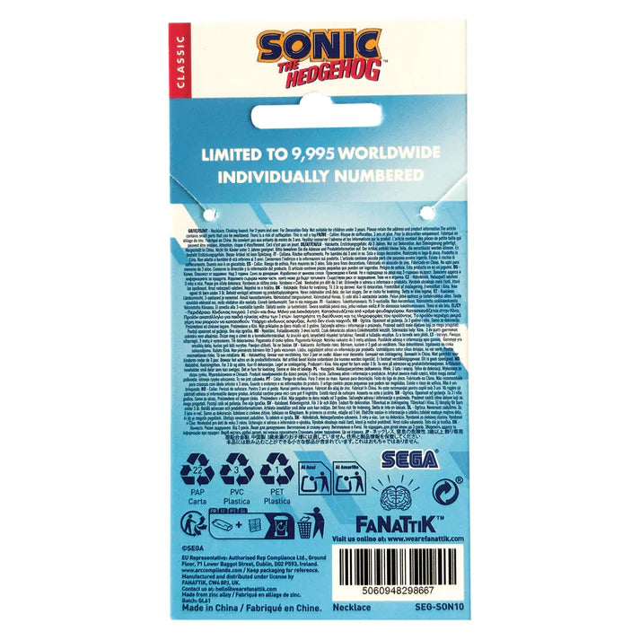 Official Sonic The Hedgehog – Ring Necklace Limited to 9,995 Pieces