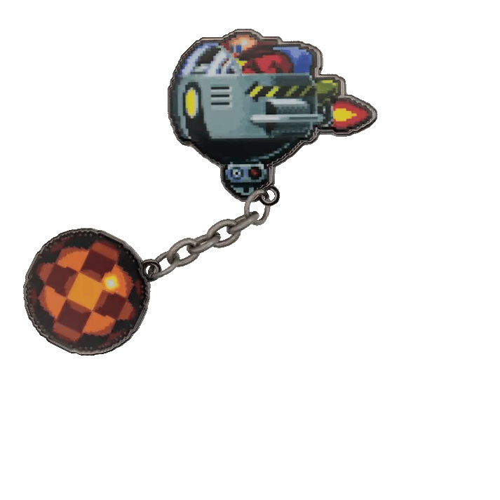 Official Sonic The Hedgehog – Dr. Eggman Egg Mobile Chained Pin Badge Limited to 5,000 Pieces
