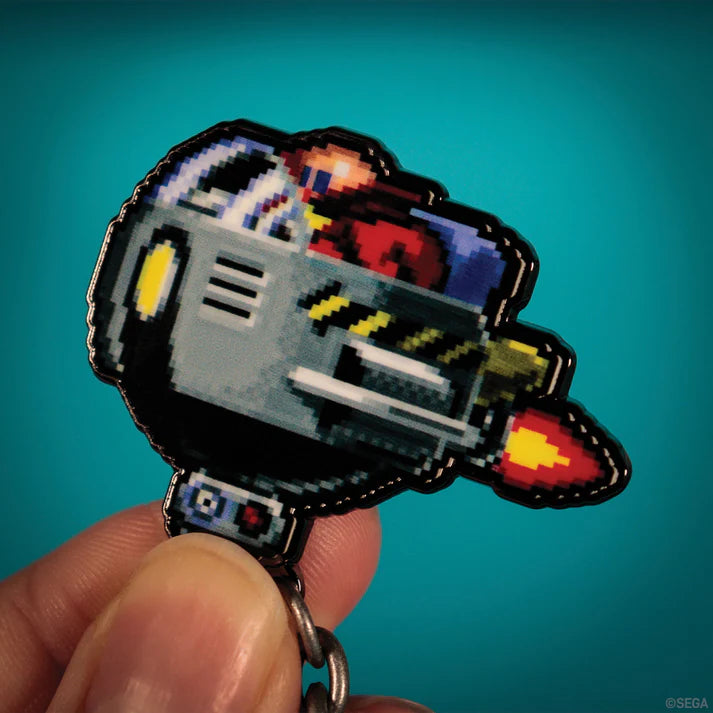 Official Sonic The Hedgehog – Dr. Eggman Egg Mobile Chained Pin Badge Limited to 5,000 Pieces