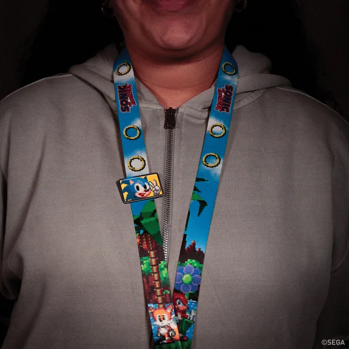 Official Sonic The Hedgehog – Lanyard & Pin Badge Set