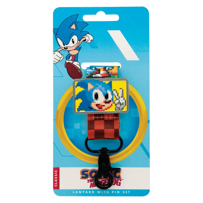 Official Sonic The Hedgehog – Lanyard & Pin Badge Set
