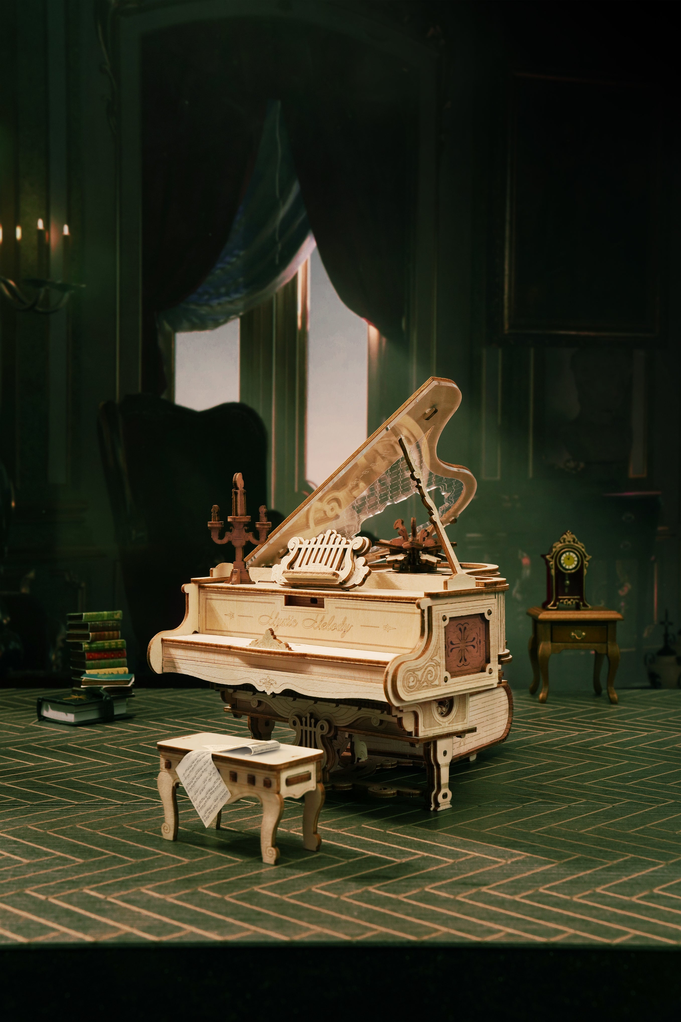 Magic Piano Mechanial Music Box 3D Wooden Puzzle