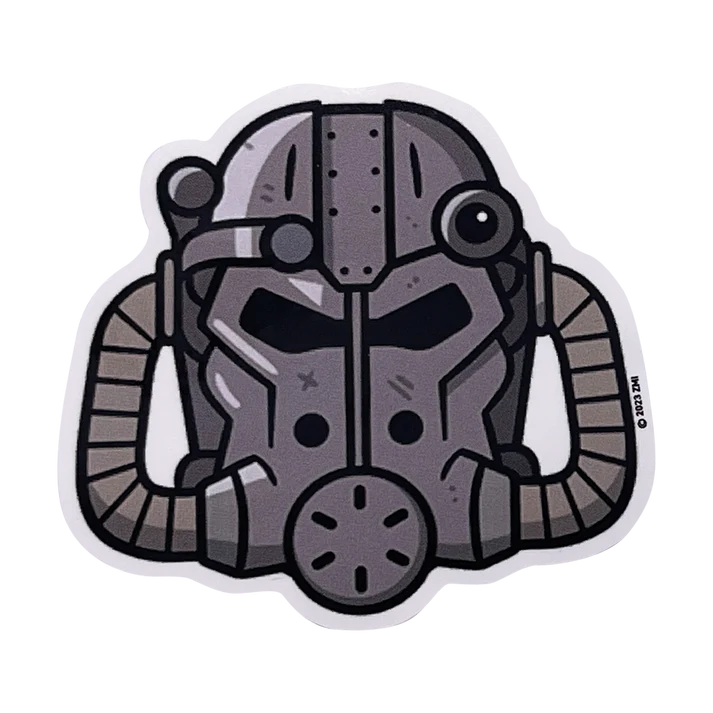 Official Fallout Brotherhood of Steel Medallion and Vinyl Sticker