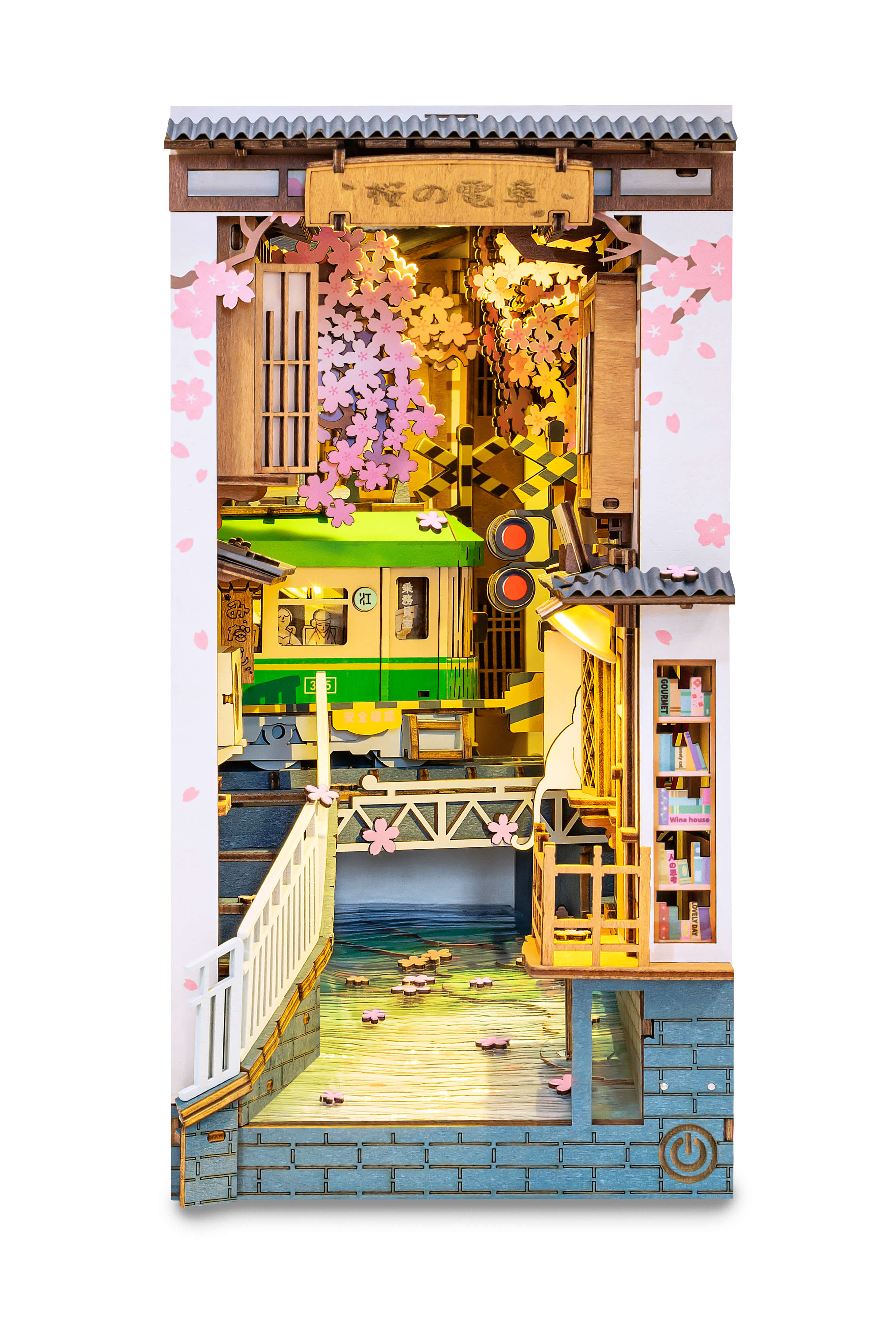 Rolife Book Nook Shelf Insert - Sakura Densya