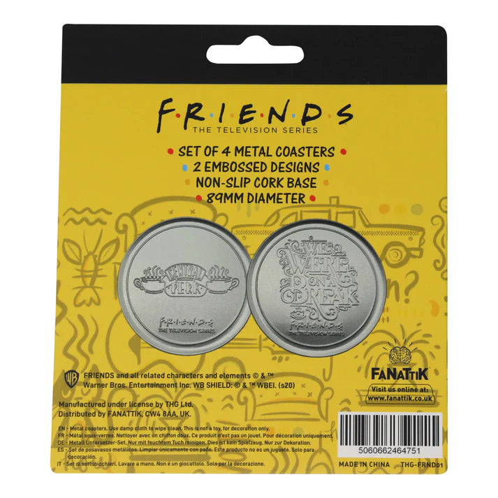 Official Friends Embossed Metal Coasters (Set of 4)