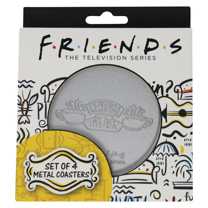 Official Friends Embossed Metal Coasters (Set of 4)