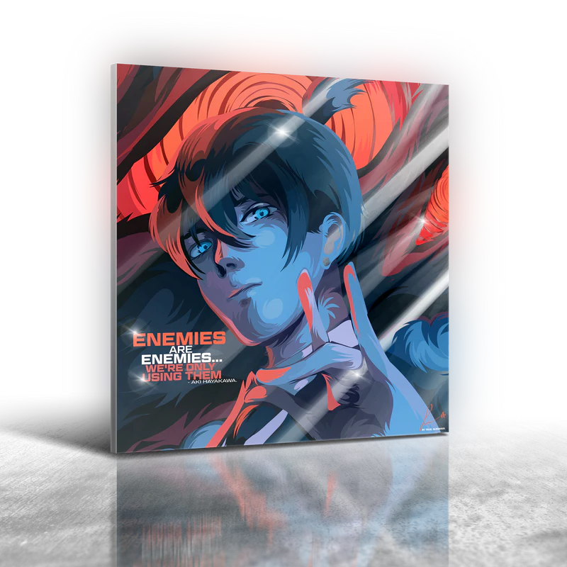 Anime The ChainsawMan - Aki Hayakawa Frameless Art Painting (30x30cm)