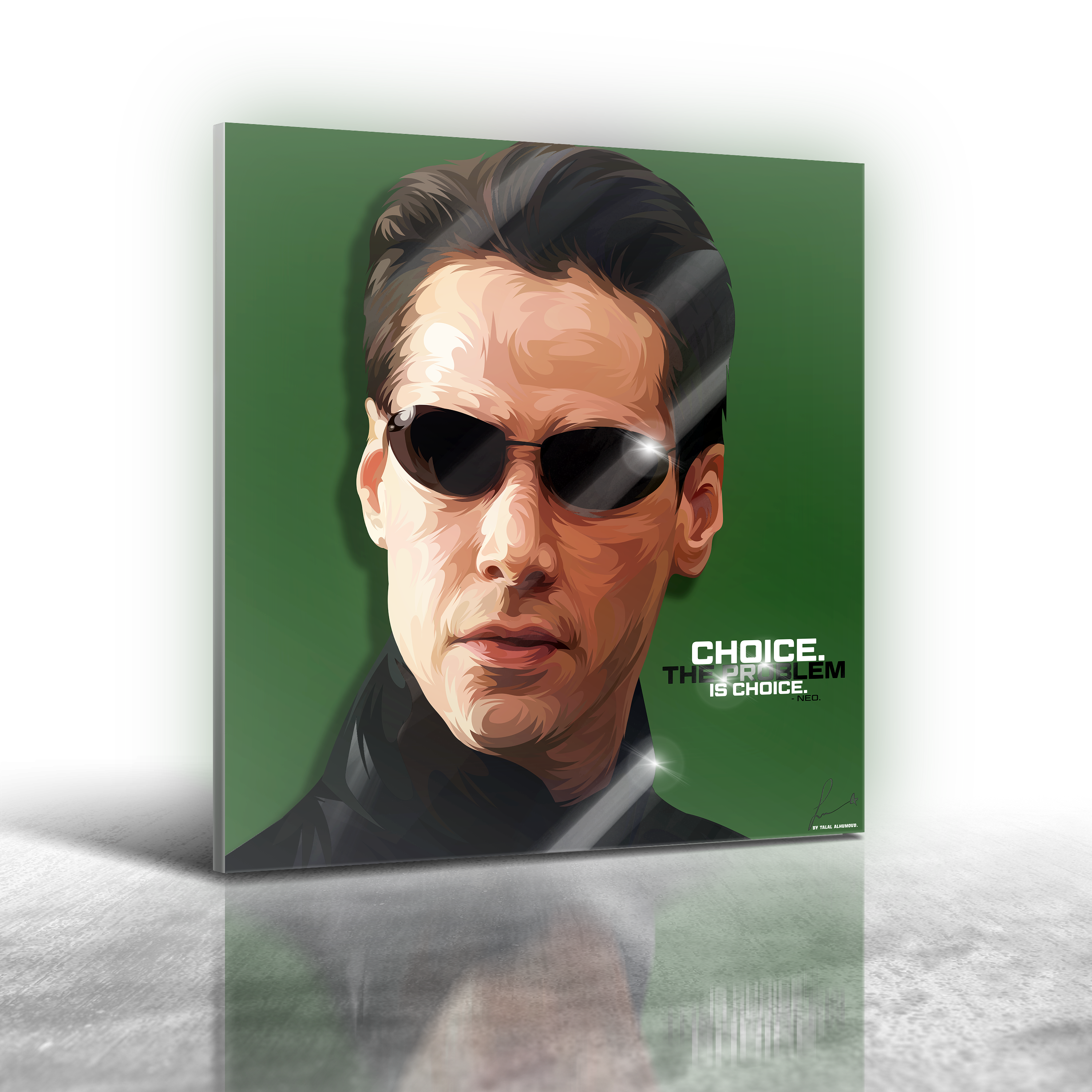 The Matrix - Neo Frameless Art Painting (30x30cm)
