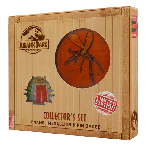 Official Jurassic Park Medallion and Pin Collector's Set