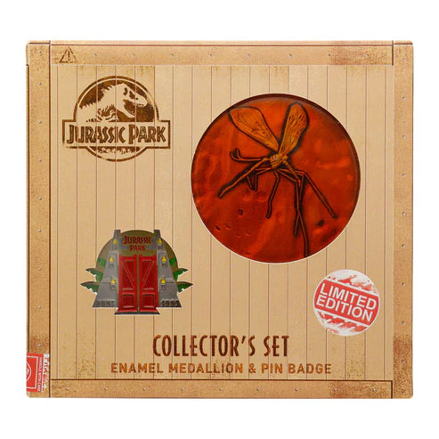 Official Jurassic Park Medallion and Pin Collector's Set