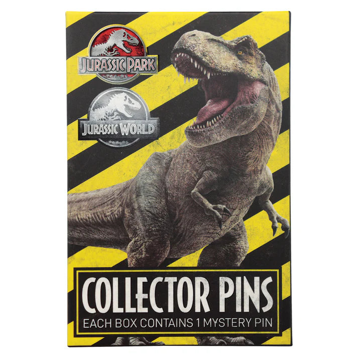 Official Jurassic Park & Jurassic World Mystery Pin Badge CDU Containing Blind Box (1pcs)