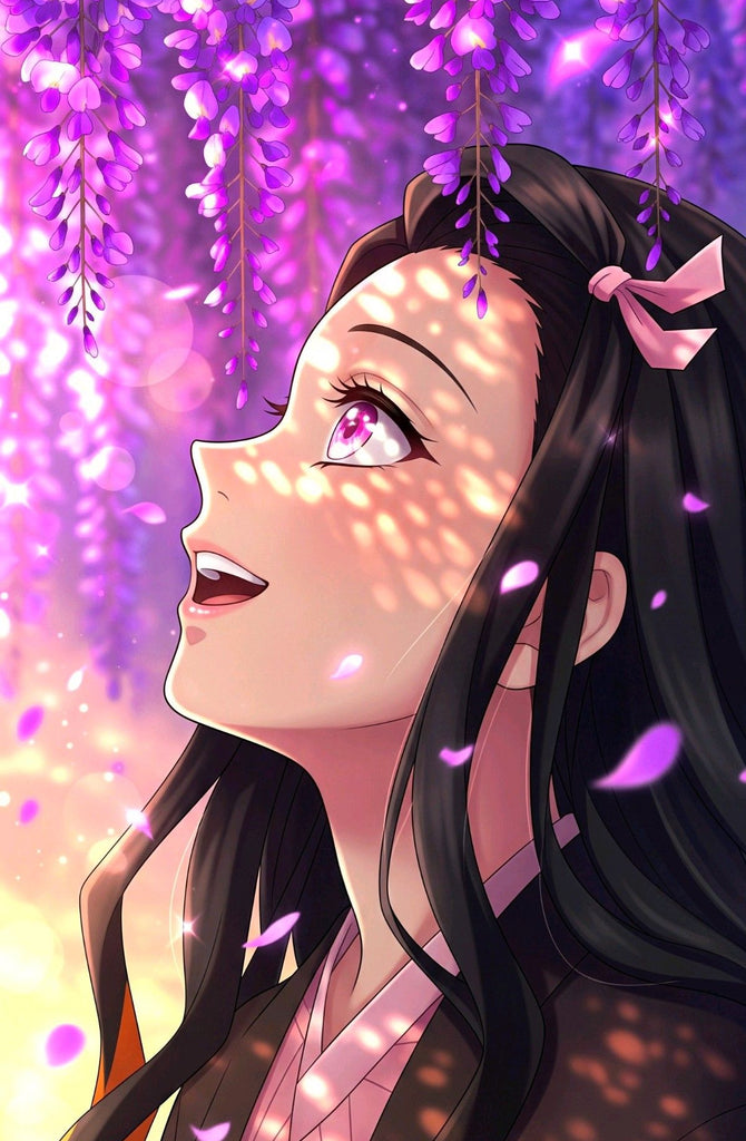 Anime Demon Slayer Nezuko Kamado Decorative Painting Wall Wooden Posters (28x43cm)