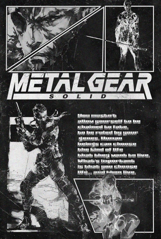 Metal Gear Solid Decorative Painting Wall Wooden Posters (28x43cm)