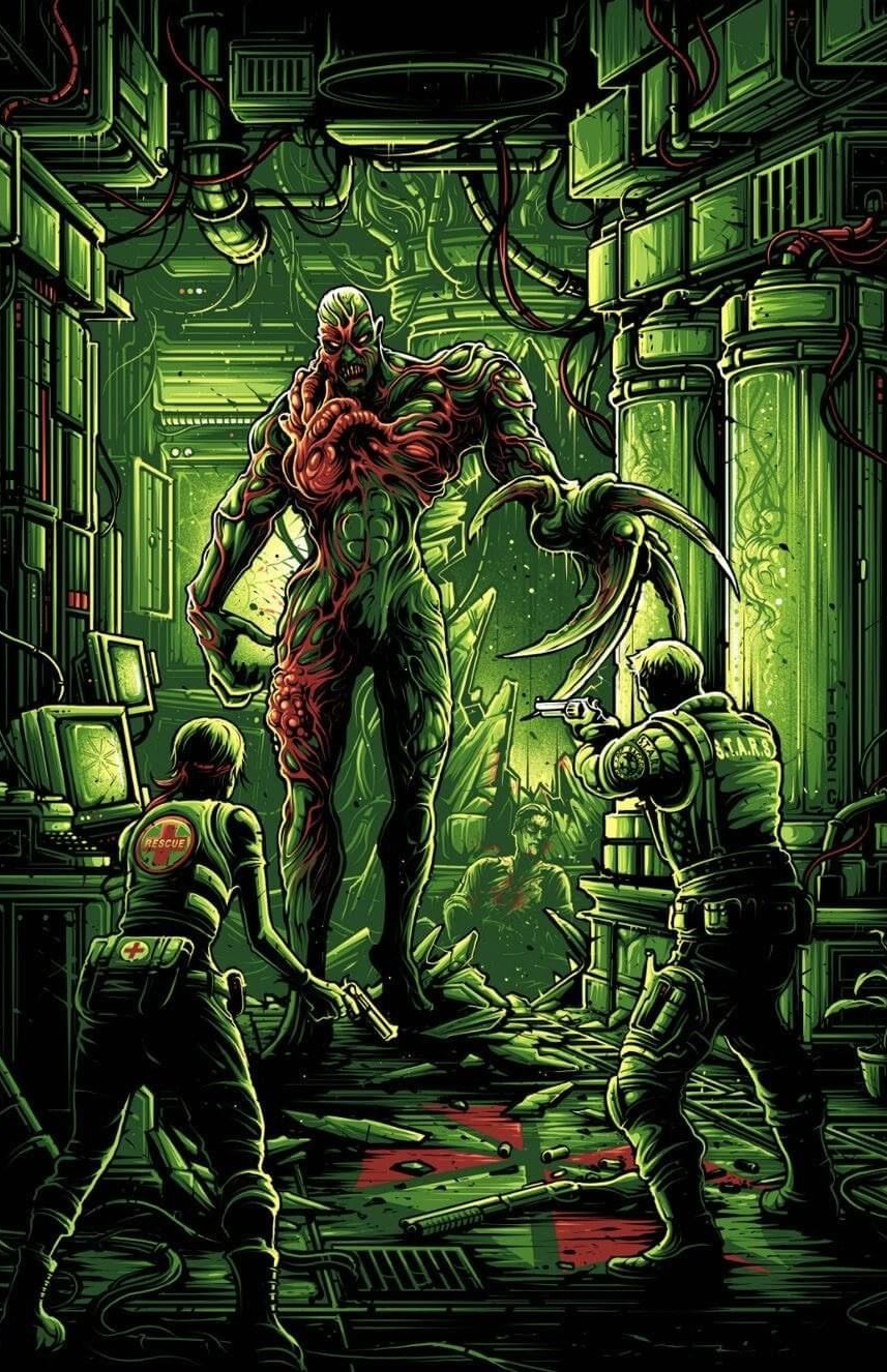 Resident Evil Decorative Painting Wall Wooden Posters (28x43cm)