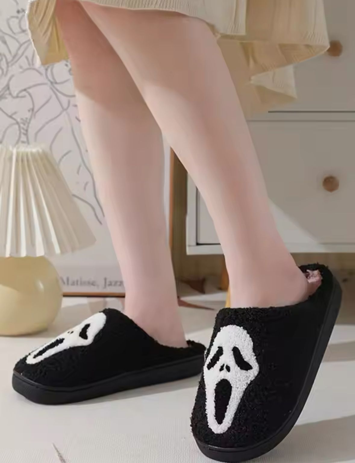 Ghost Face Slippers - Size: 44 - 45