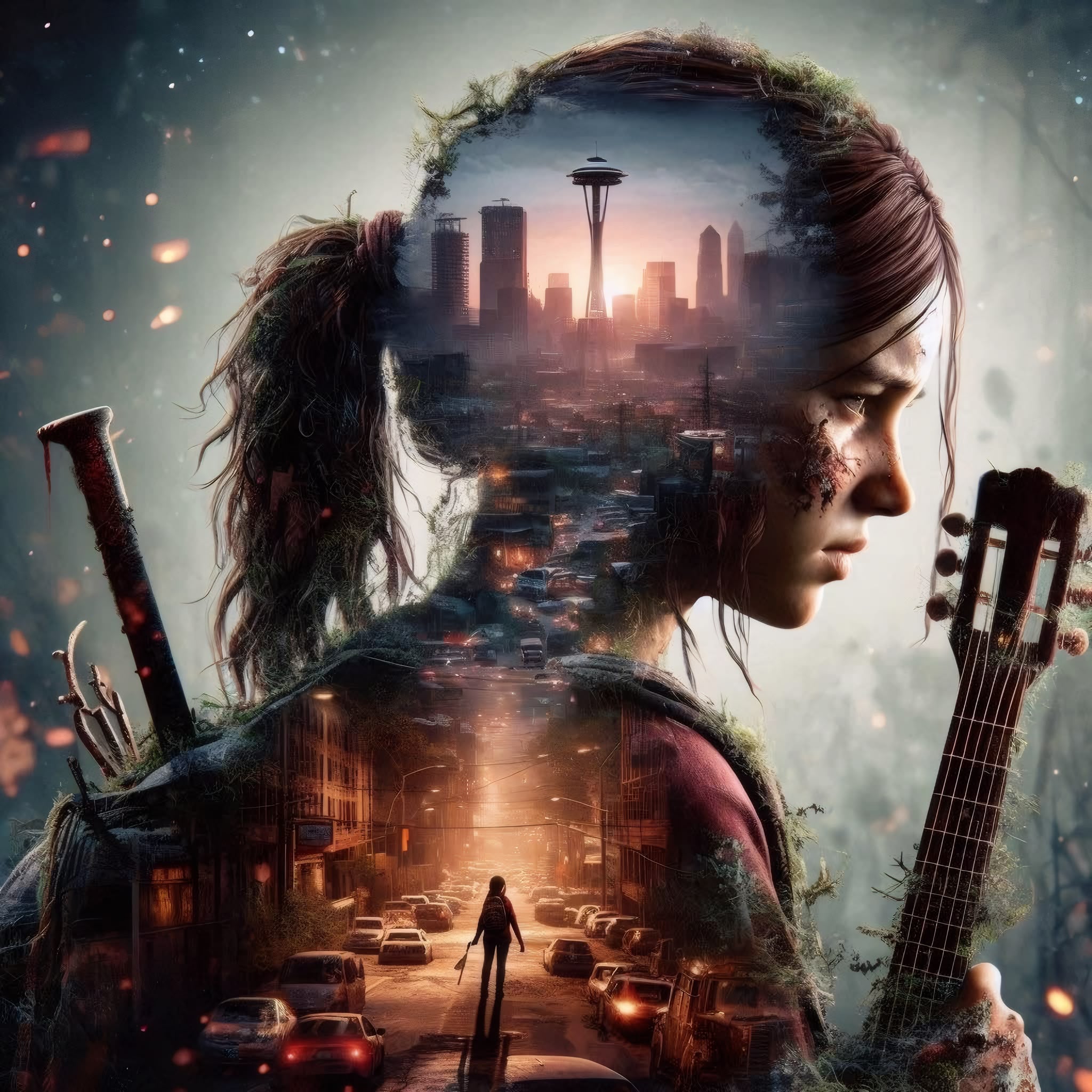 The Last Of Us Ellie Frameless Art Painting on Acrylic Sheet (30x30cm)