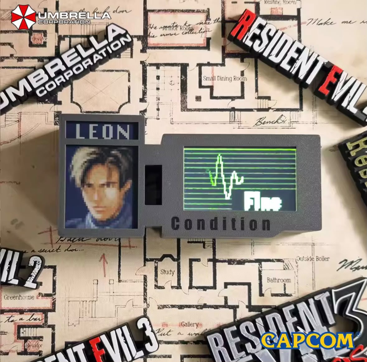 Resident Evil 2 Leon  Health Status Display