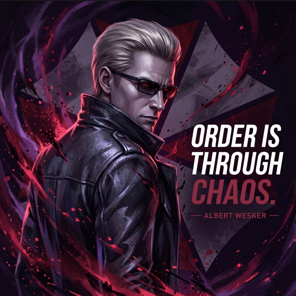 [Horror] Resident Evil Albert Wesker Frameless Art Painting on Acrylic Sheet (30x30cm)