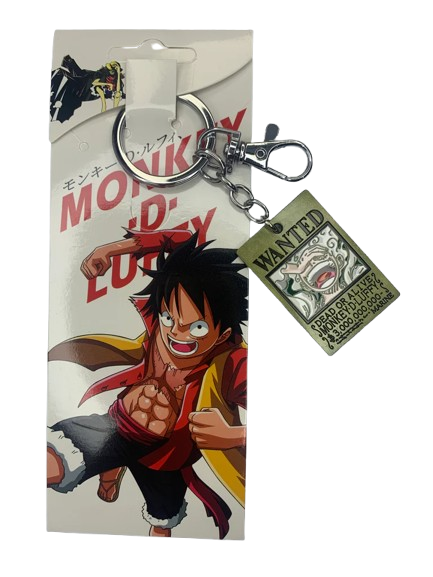 Anime One Piece Luffy Gear 5 Wanted Metal Keychain