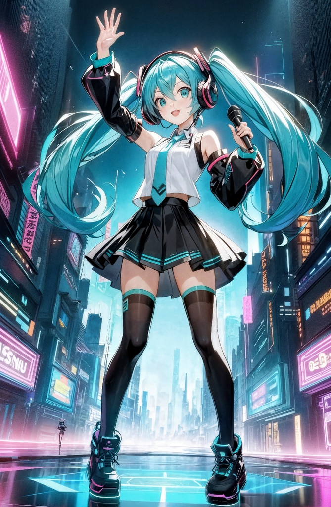 Anime Hatsune Miku Decorative Painting Wall Wooden Posters (28x43cm)