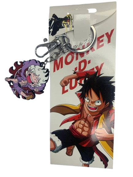 Anime One Piece Luffy Gear 5 Metal Keychain