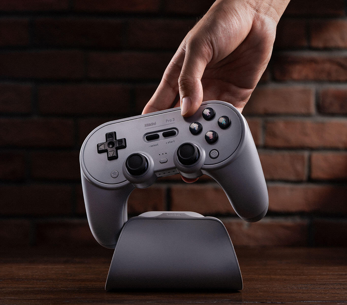 8BitDo Pro 3 Bluetooth Controller for Switch/Switch 2, Windows, Apple, SteamOS, Android – TMR Joysticks (Gray Edition)
