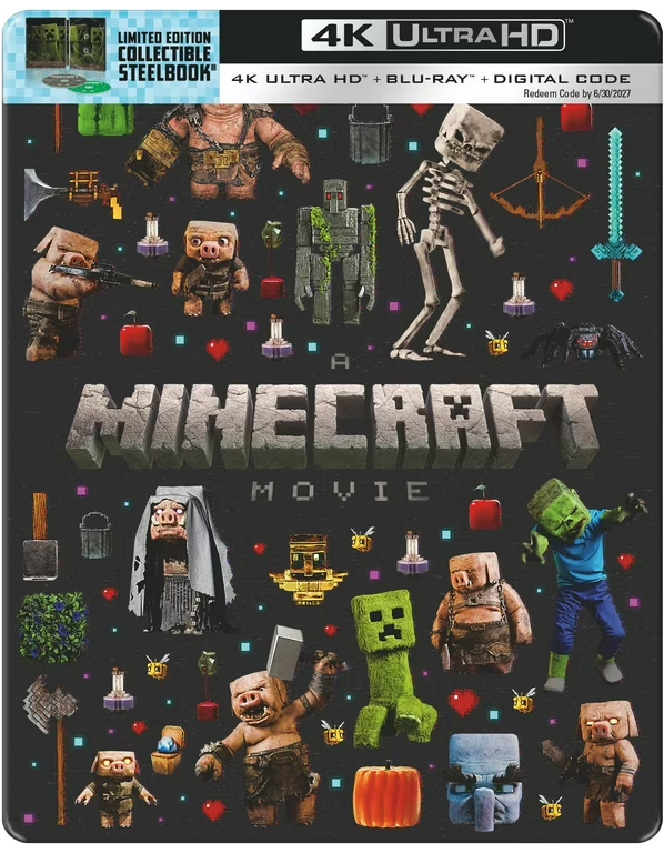A Minecraft Movie (Steelbook) (4K Ultra HD + Blu-ray + Digital Copy)