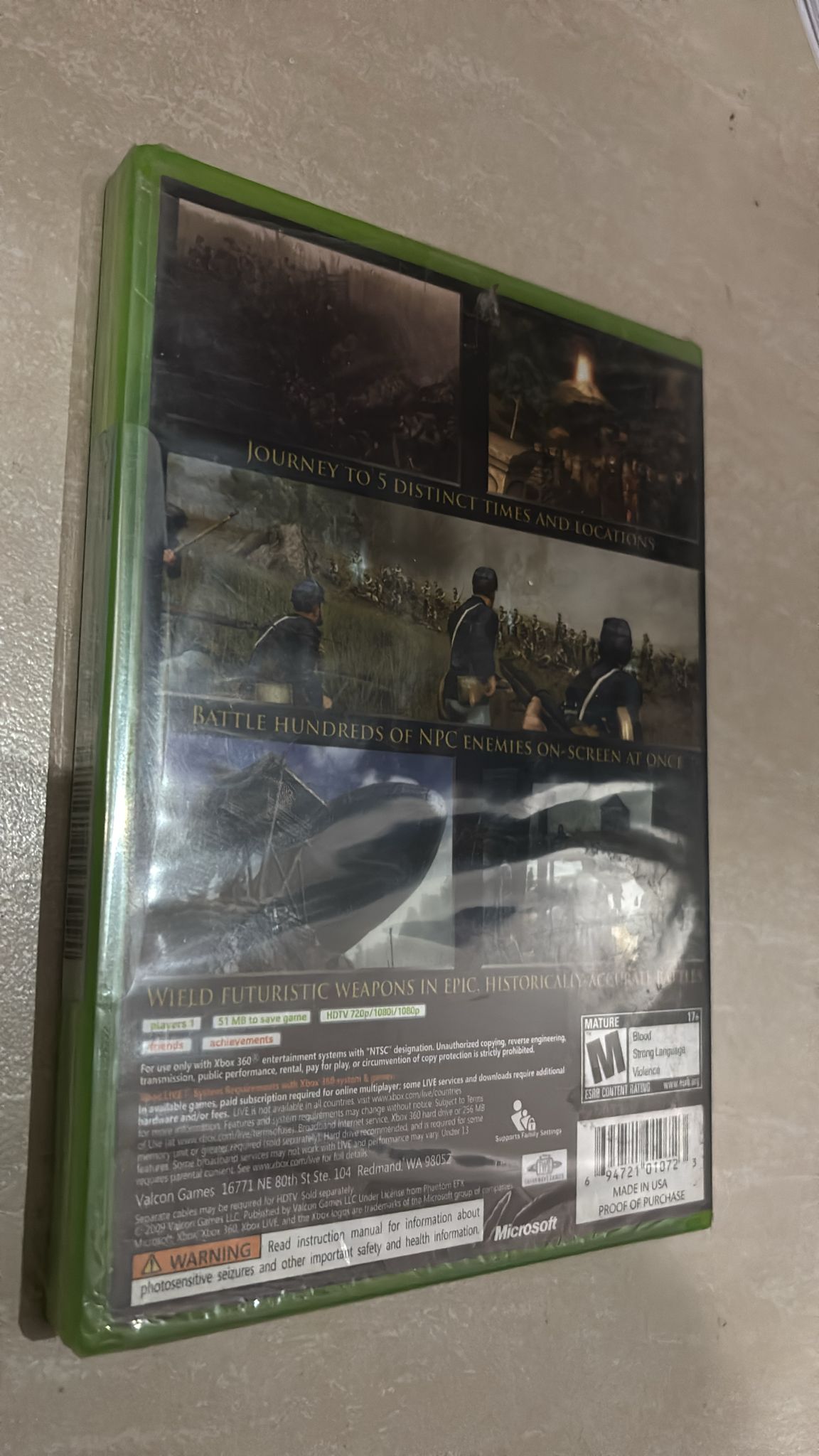 [Xbox 360] Darkest of Days R1 (New - Sealed - Rare)