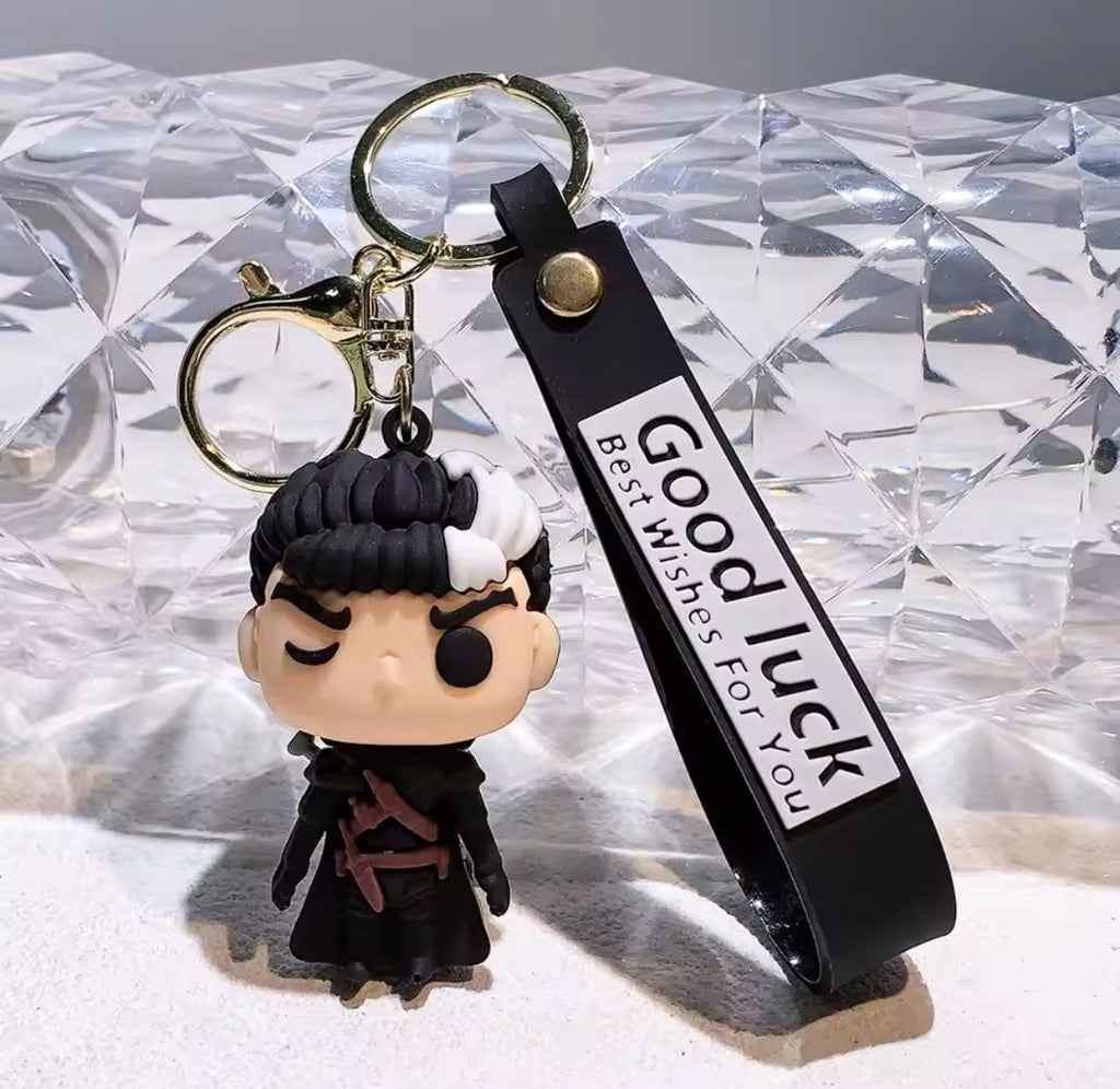 Anime Berserk Guts 3D Silicone Toy keychain