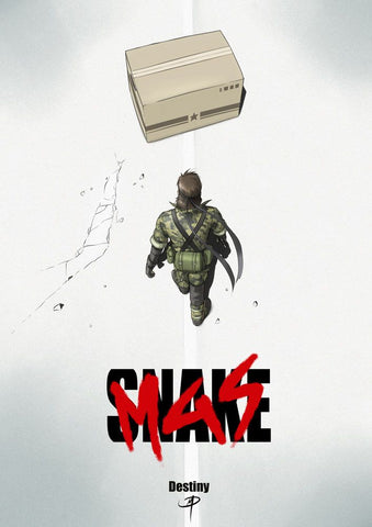 Metal Gear Solid Snake Decorative Painting Wall Wooden Posters (28x43cm)