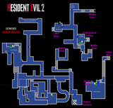 Resident Evil 2 - Map Sewers Upper Floor Frameless Arts (30*30 cm)