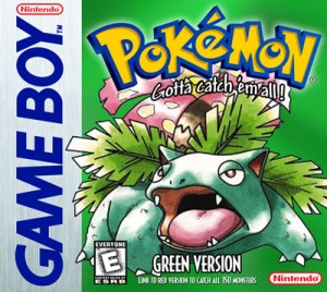 Game Boy Pokemon Green Version Decorative Painting Wall Wooden Posters (30x30cm)