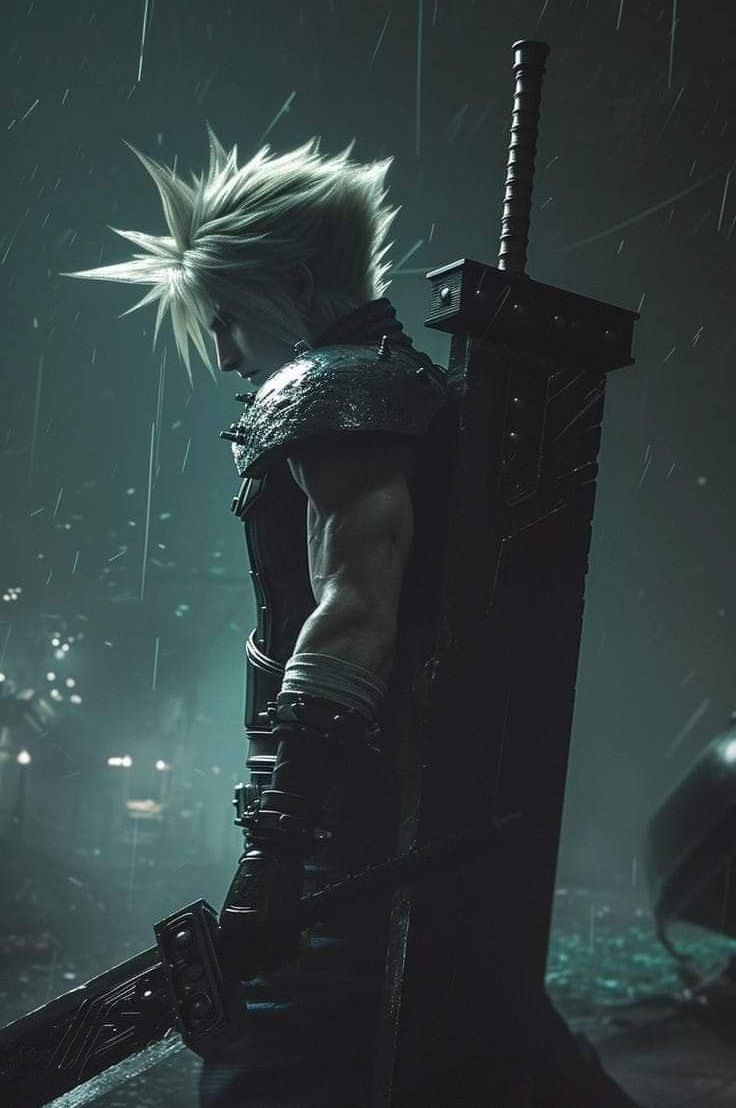 Final Fantasy Cloud Decorative Painting Wall Wooden Posters (28x43cm)