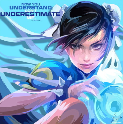 Street Fighter Chun-Li Frameless Art Painting (30*30 cm)