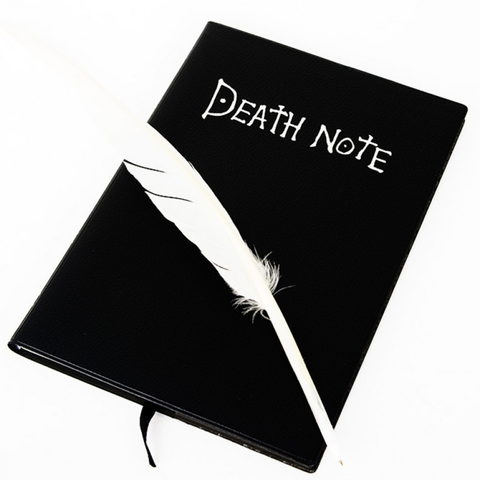 Anime Death Note Notebook with Rules with Feather pen