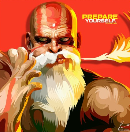 Street Fighter 6 Dhalsim Frameless Art Painting (30*30 cm)