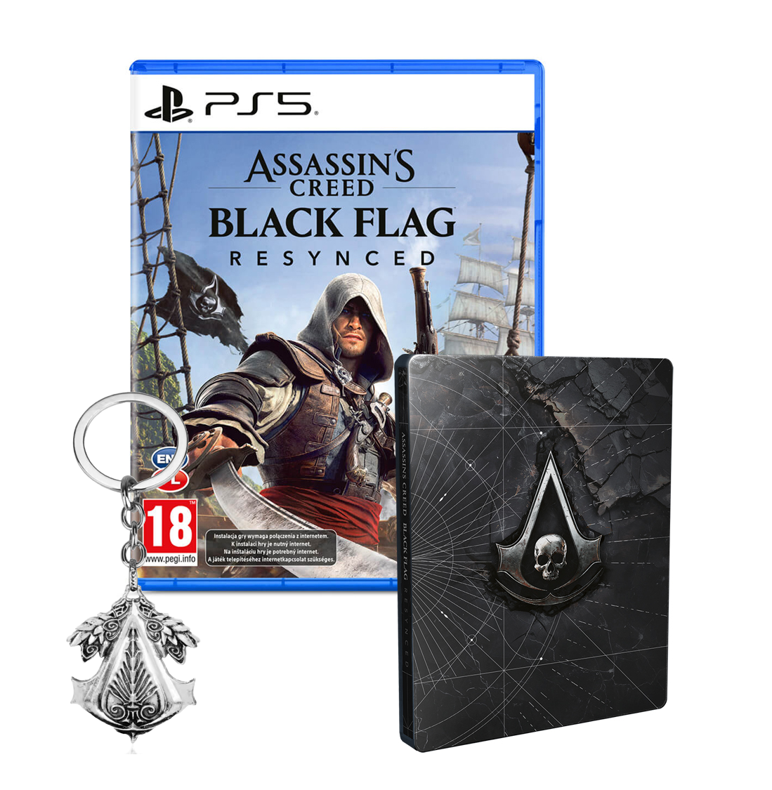 [Pre-Order] [PS5] Assassin's Creed Black Flag Steelbook Edition R2 + (Keychain)